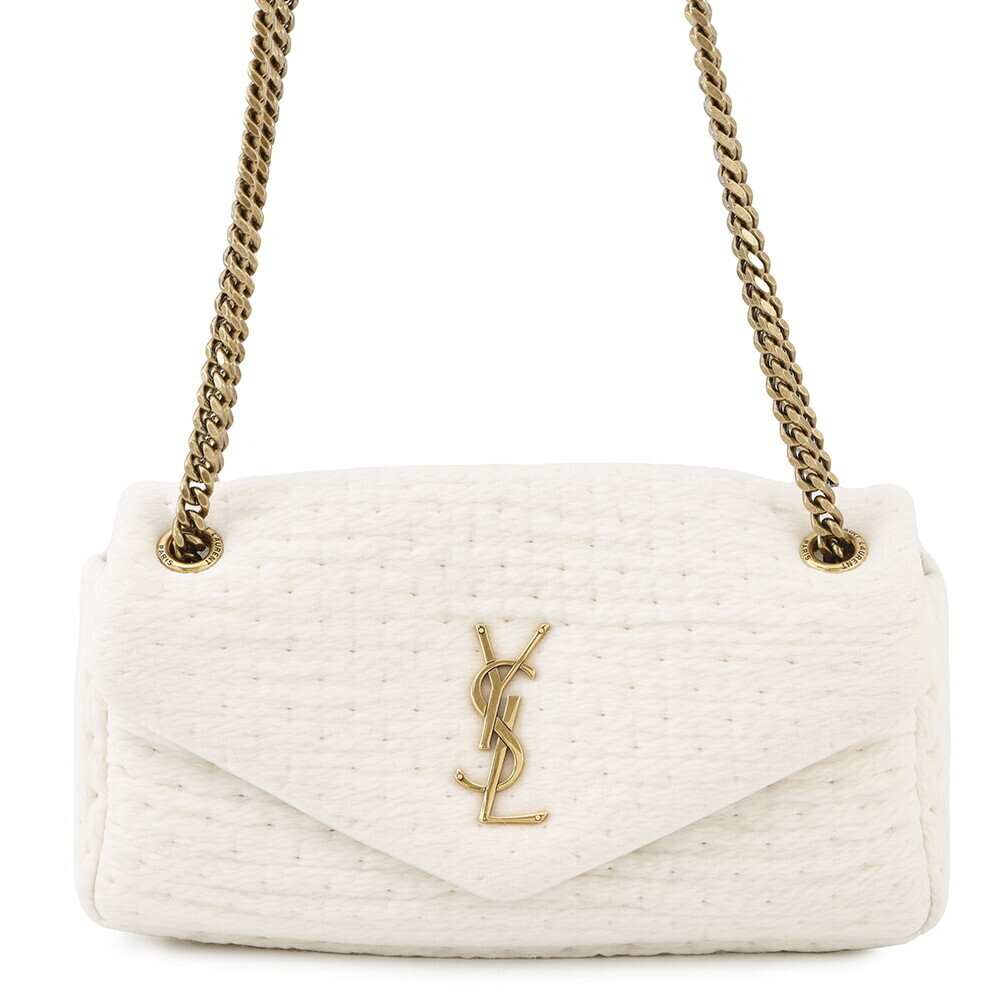 Saint Laurent Paris Chain Shoulder Bag Calypso White - Picture 1 of 12